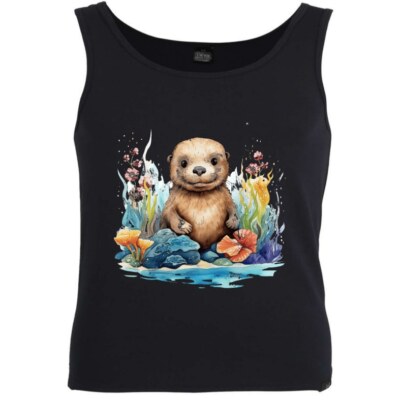 Tank Top Otter Fischotter Otterfamilie Otter Baby Ozean Mittelmeer Urlau 404227s