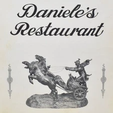 1960s Daniele's Restaurant Menu Franklin Avenue Route 44 Millbrook New York