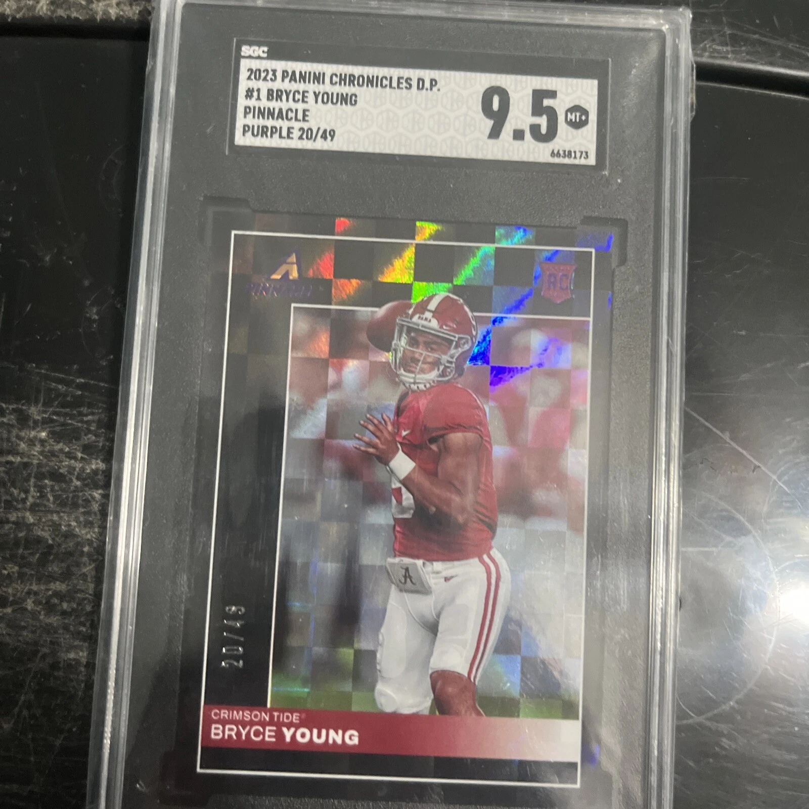 Bryce Young Panini Chronicles Draft Picks Pinnacle #1 Purple