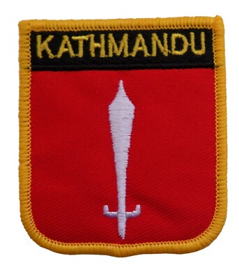 Kathmandu Nepal Schild gestickter Aufnäher
