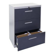 Towar B Wisząca szafka rejestrowa MCW-A10, szafka na dokumenty 103x76x46cm szaro-ciemnoszara
