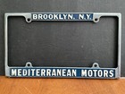 Mediterranean Motors License Plate Frame Fiat Brooklyn New York Dealership