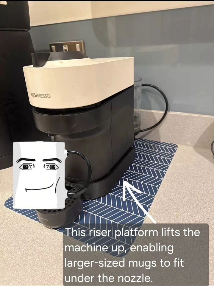 Plattform Erhöhung für Nespresso Vertuo Pop Kaffeemaschine