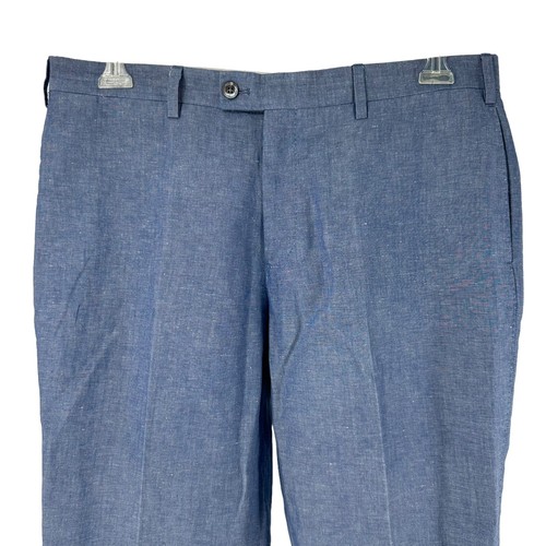 Brooks Brothers Linen Cotton Pants Blue Mens 36 28 Inseam Made In Italy Trousers - Bild 2 von 12