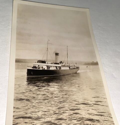 Rare Antique American Steamer Cruising On The Coast Snapshot Photo! Ship! US! - Picture 1 of 5