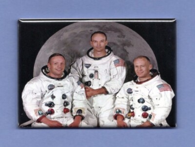 NEIL ARMSTRONG *2X3 FRIDGE MAGNET* NASA APOLLO HOUSTON MOON GIANT LEAP MANKIND 