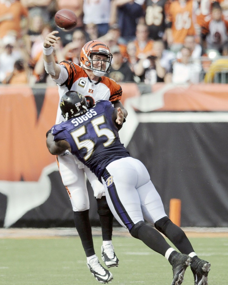 TERRELL SUGGS 8X10 PHOTO BALTIMORE RAVENS PICTURE NFL VS BENGALS