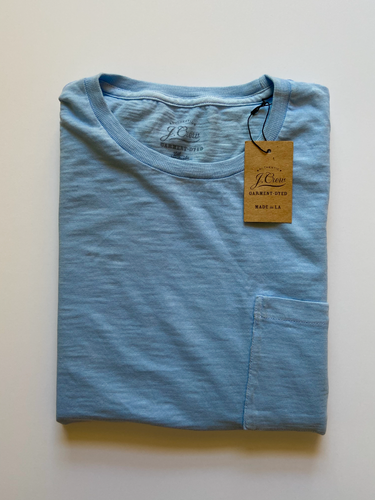 J Crew Mens Pocket T-Shirt (NWT) Sky 