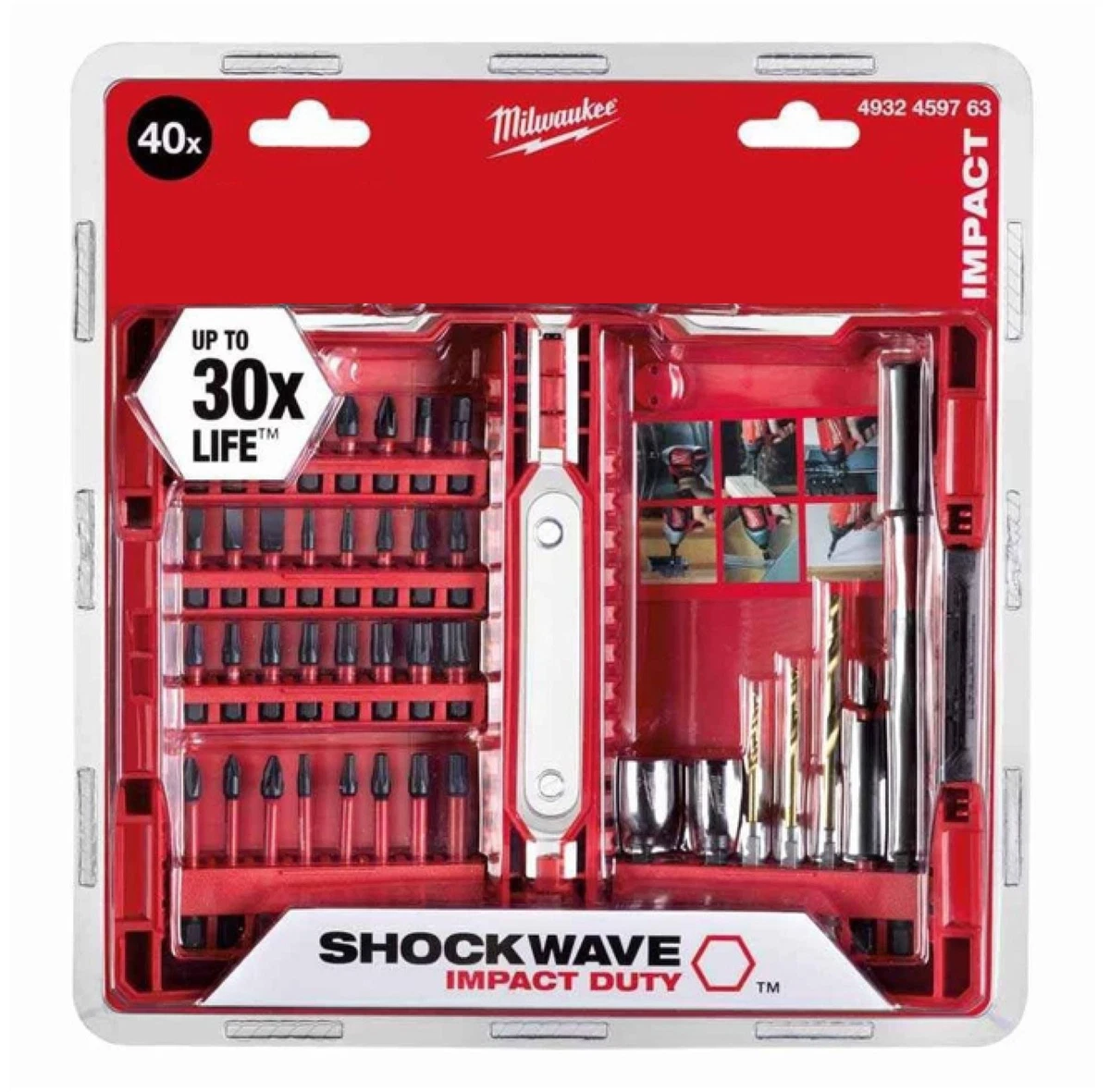 MILWAUKEE SHOCKWAVE IMPACT DUTY BIT SET X 40 PCS 4932459763