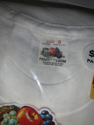 Vintage 1960s Fruit Of The Loom T Shirts Size 8 Boys White 3 Pack