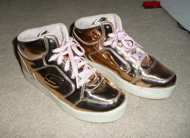 skechers energy lights rose gold