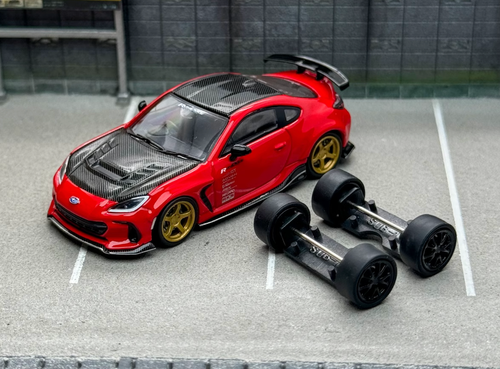 ZD CM 1:64 JDM Red BRZ Varis Arising Racing Sports Model Diecast Metal Car BN - Picture 3 of 9