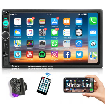 7'' inch Bluetooth Car Radio Stereo Double 2DIN FM USB/MP5 Player Touch Screen TF