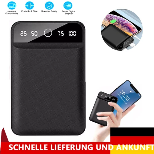 Mini Powerbank Tragbar Schnellladegerät Externer Batterie Ladegerät Handy DE