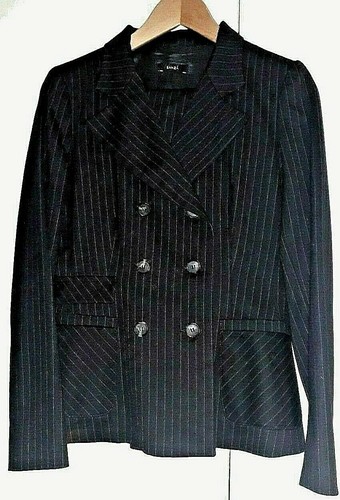 Tailleur Pantaloni SAHZA Donna Nero a righe Doppio petto Pantalone dritto  Tg.42 | eBay