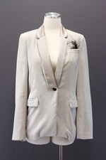 NWT 3895 Brunello Cucinelli Silk Velvet Tux Jacket W/Monili Ostrich Sq Sz42 A181