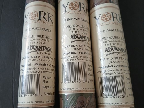 3 Double Rolls York Wallcovering Advantage ClassicCamouflage Wallpaper 4140 NOS - Picture 4 of 7