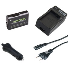 Batteria Patona Premium + caricabatteria casa/auto per Nikon Coolpix P7000