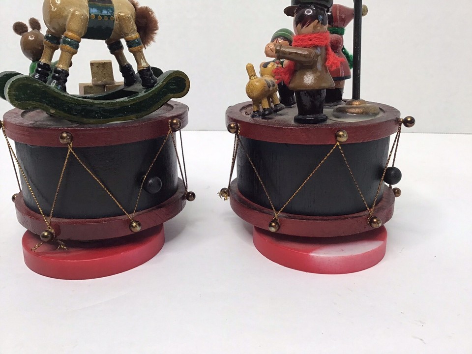 WOODEN TOYLAND Music Box Christmas Wooden Music Box Lot Of 2 eBay
