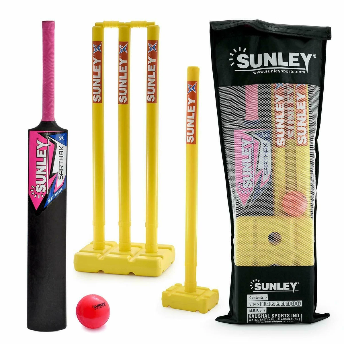 Plastic Cricket Kit Combo (Bat Size: Long Handle, Full Size, Age Group 15+  Years