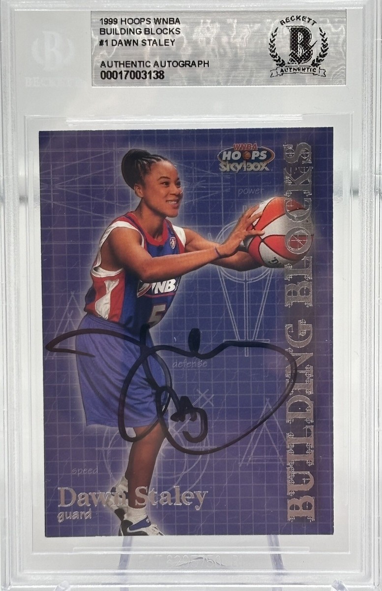 Dawn Staley Signed 1999 Hoops Card #1 WNBA Building Blocks