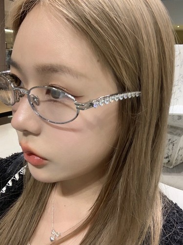 The heart-shaped diamond oval small frame optical lens is suitable for myopia - Picture 23 of 31