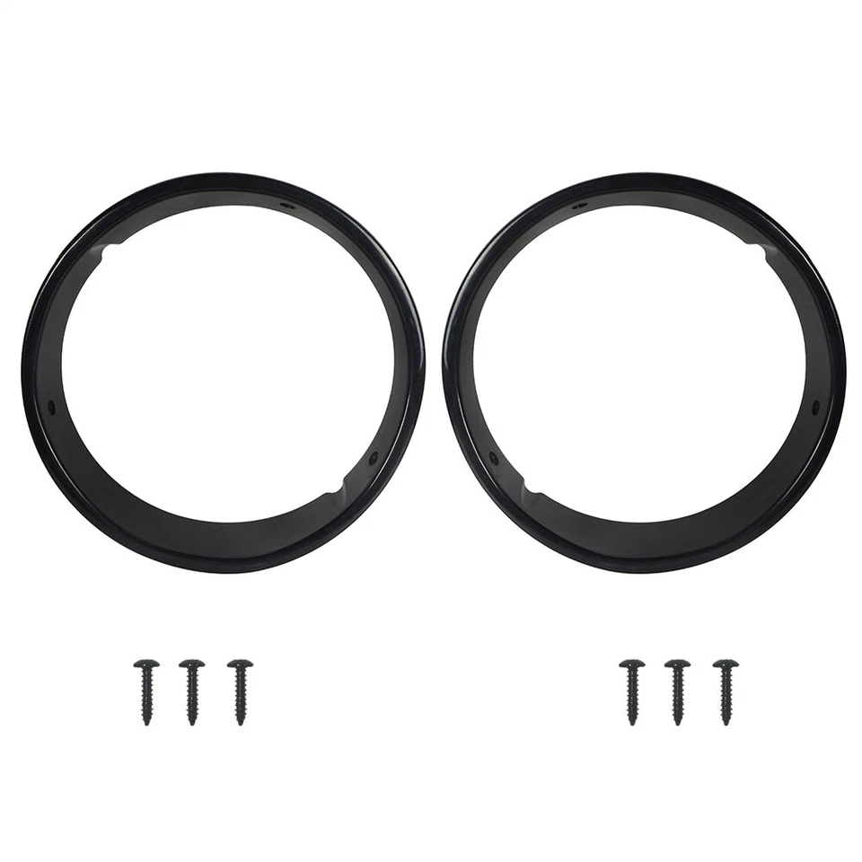 Borde de cubierta de biseles de faros de carretera Hooke + insertos de rejilla para Jeep Wrangler TJ 97-06 Foto 4 de 4