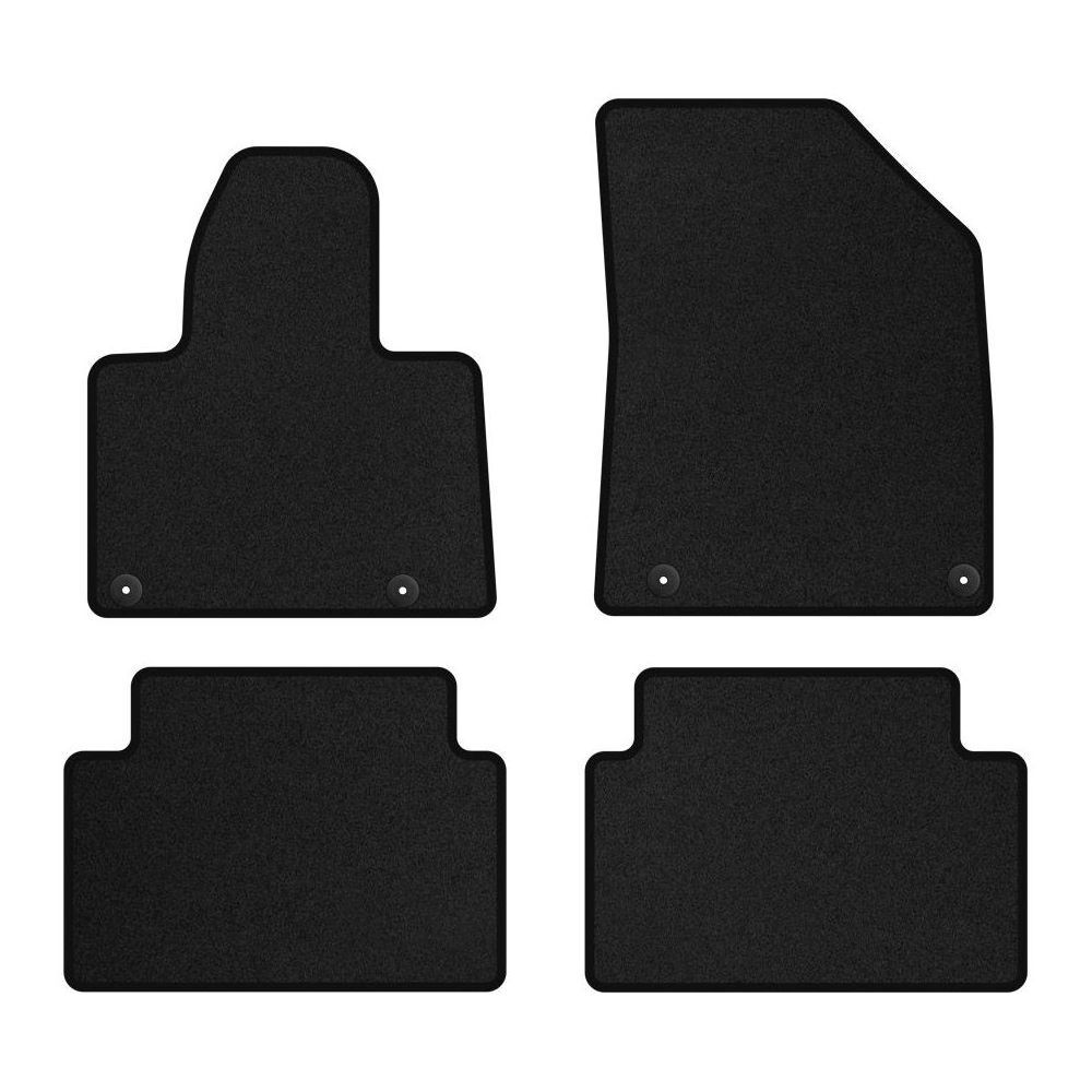 Tapis de sol auto Citroen C5 II noir mat pour remplacer une moquette usée
