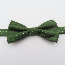 Wembley Bow Tie Polyester Green Pink Blue Polka Dot 2.25" Wide Pre Tied