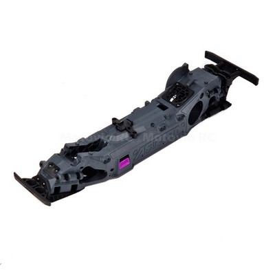 ARRMA Vorteks 2WD Chassis LCG SWB Battery Door Purple Front Rear Bumper Skid Set