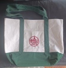 Trader Joe  s Canvas Tote Eco Shopping Bag LARGE GREEN Limited Seasonal Edition