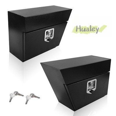 Tool Box 24'' x10''x16'' Pair Flat Black Aluminium Undertray Under Tray Truck Ute