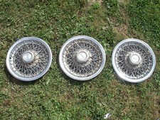 Vintage Lot Of 3 Berlinetta 15 Hub Caps Wire Wheel Spoke