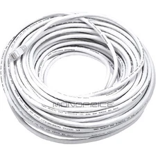 Monoprice 100FT 24AWG Cat6 550MHz UTP Ethernet Bare Copper Network Cable White