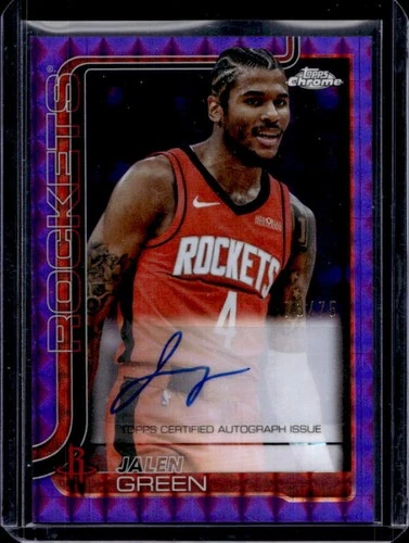 2025 Topps Chrome Jalen Green Refractors Geometric Purple (RAW)