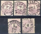 HUNGARY 1874 - 1899,  colored+ black 2 Kr with EAILWAY CANCELLATIN, PMK @