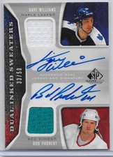 2006/07 SP Game Used Inked Sweaters Auto Jersey Tiger Williams Bob Probert /50