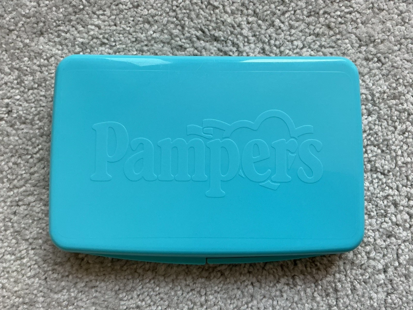 Vintage Pampers Baby Wipes Travel Case EMPTY Hard Plastic Reusable