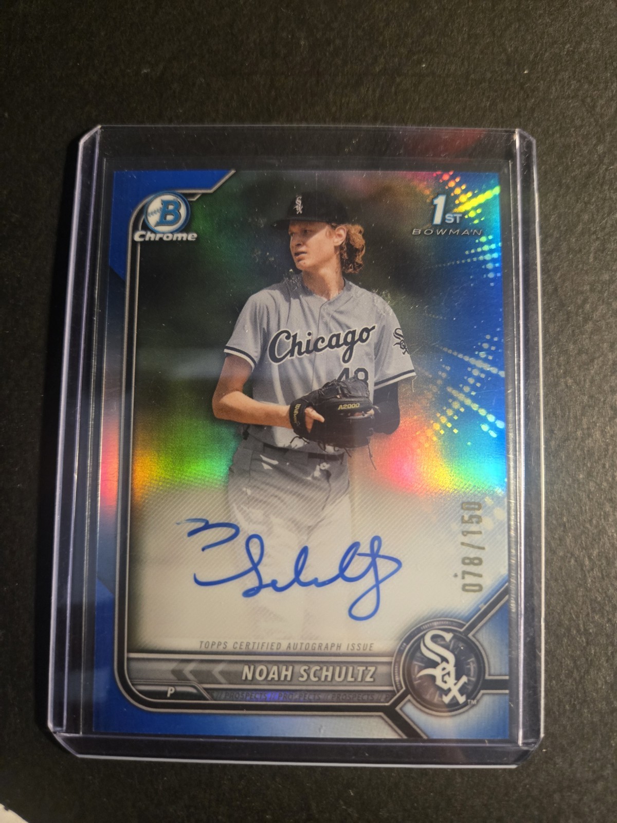 2022 Bowman Draft - Chrome  Autographs Noah Schultz #CDA-NSZ Blue 078/150