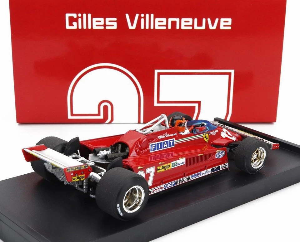 1/43 BRUMM FERRARI F1  126CK TURBO N 27 ITALY GP 1981 GILLES VILLENEUVE - Immagine 3 di 3