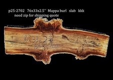 Mappa Burl Slab  Live Edge  River Table  DIY  P25-2702
