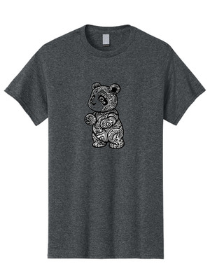 Panda-Bear-1 Mens Graphic Tee, 100% Cotton, Casual Summer Wear