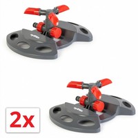 Grafner 2Er Set Rasensprenger 3 Arm Kreisregner Rasen Sprenger Sprinkler Regner