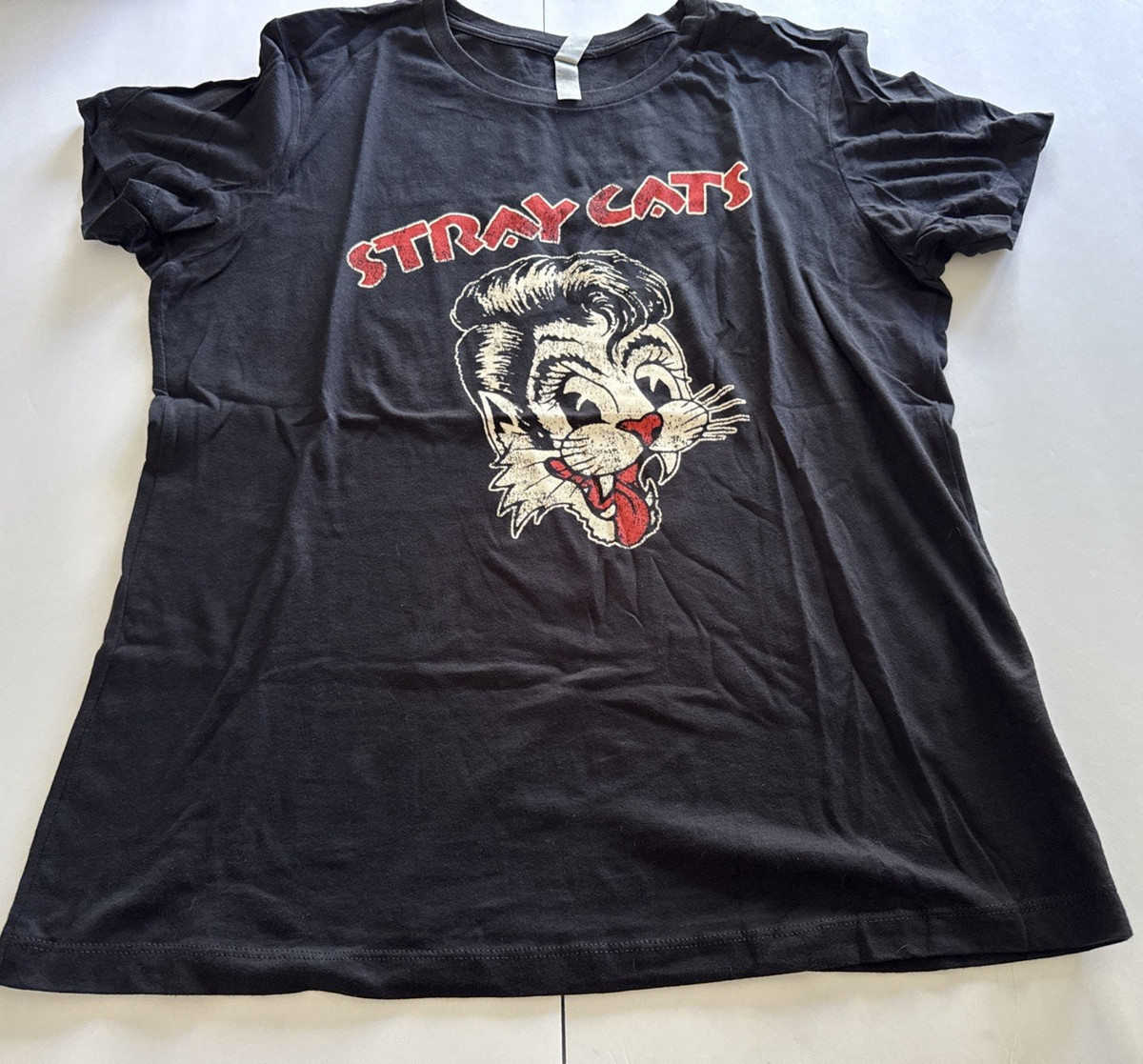 Vintage Stray Cats 2018 Band Concert Mens Shirt XL Brian Setzer Black T-shirt
