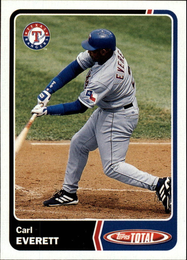 2003 Topps Total Baseball Card #856 Carl Everett