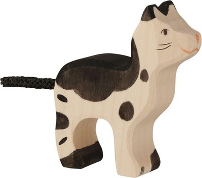 Little Cat Toy Figure, Black/White