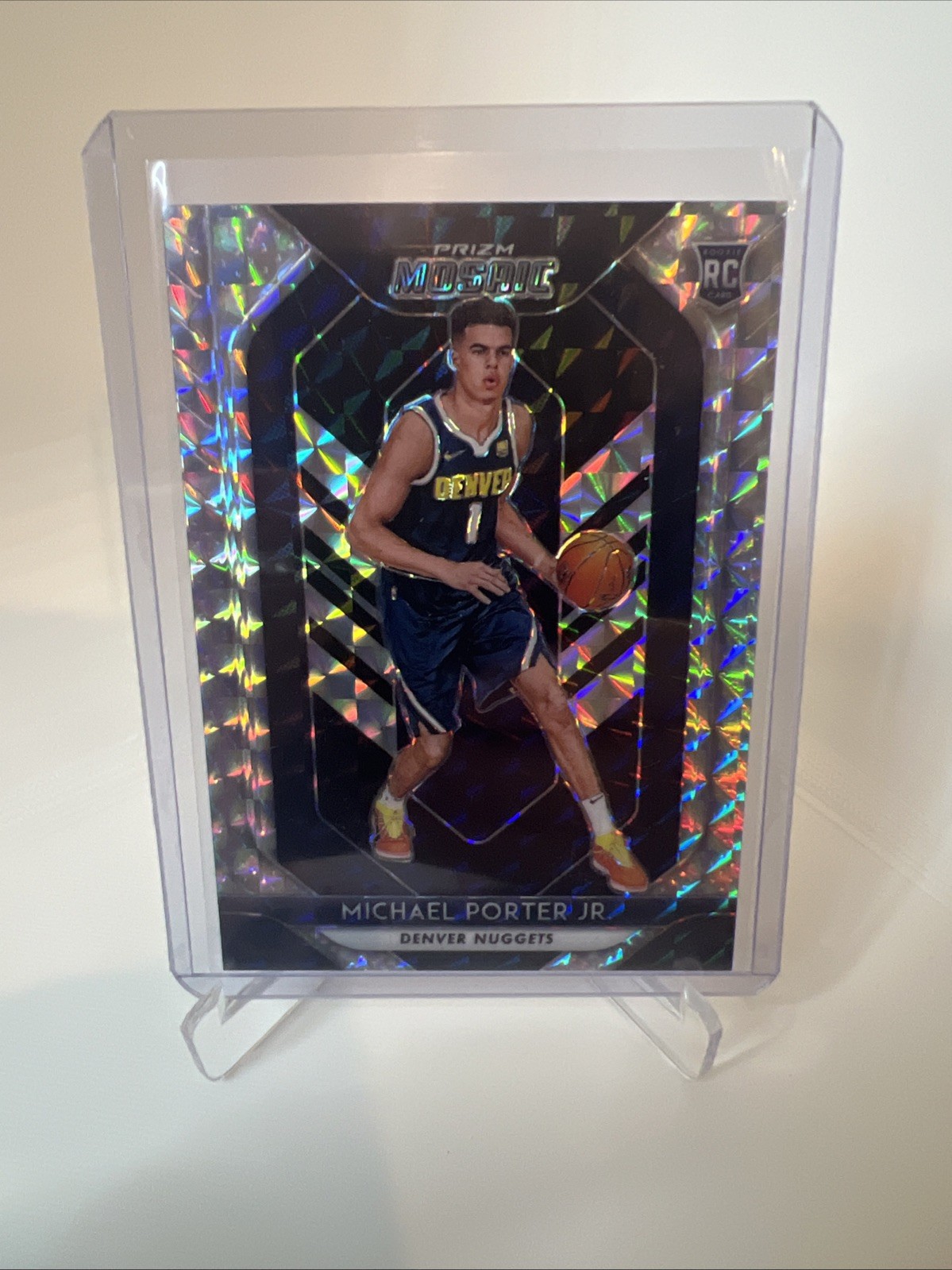 2018-19 Panini Prizm Mosaic Michael Porter Jr #73 Rookie RC Nuggets Nets