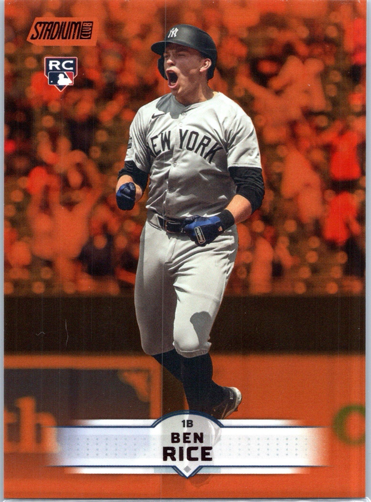 2025 Topps Stadium Club Ben Rice RC #196 Bronze Foil New York Yankees Rookie SP