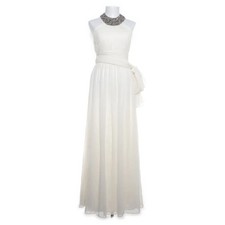 Unique, Abendkleid, Größe: 38, Weiß, Polyester, Einfarbig, Damen #nwl