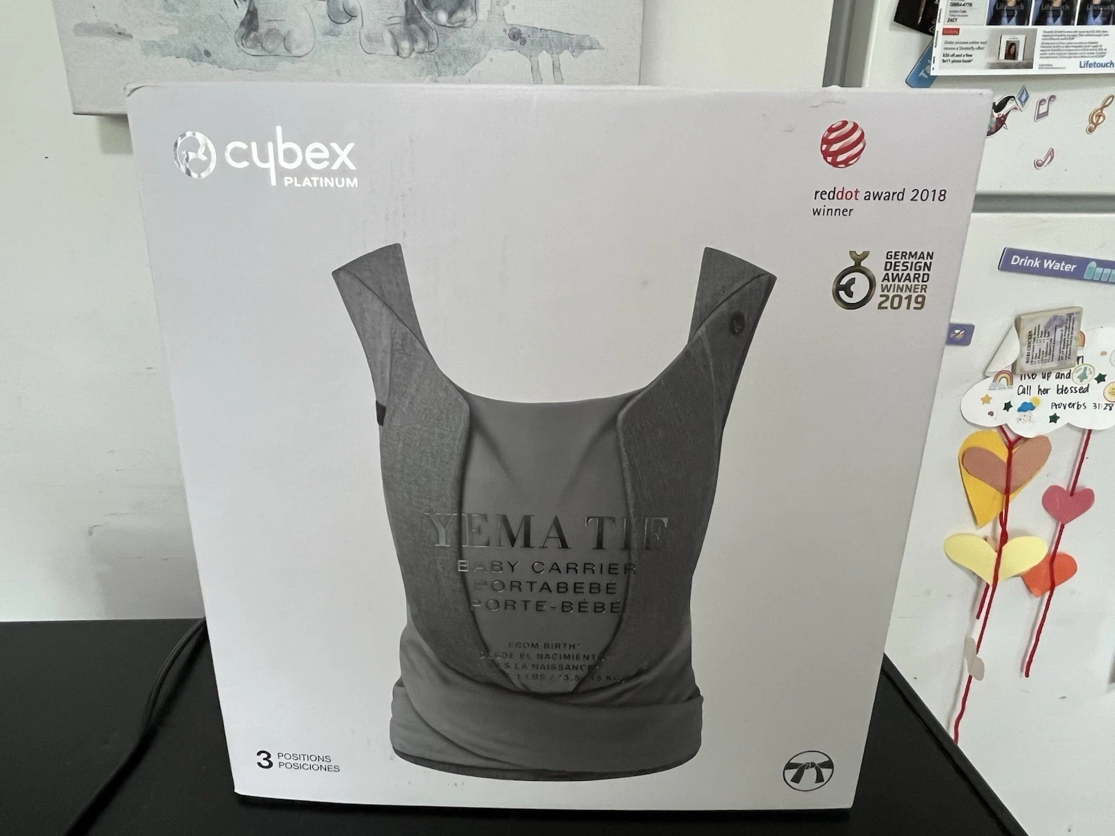 New Cybex Platinum Yema Tie Baby Carrier Black Free Shipping